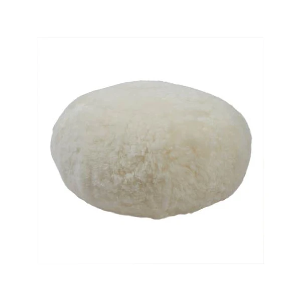 Maison Thuret Pouf En Peau De Mouton Blanc