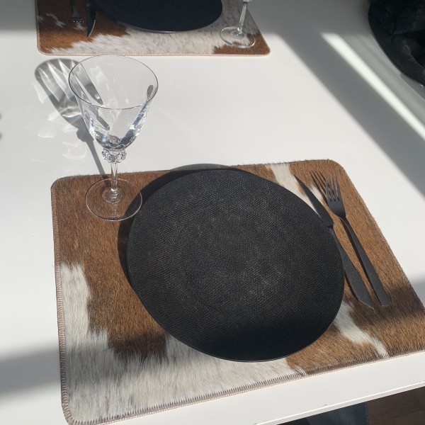 Maison Thuret - Set De Table En Peau De Vache Coins Arrondis